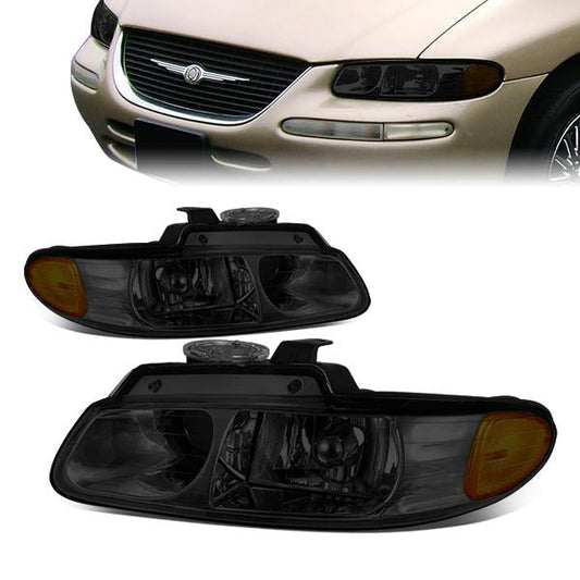 Projector Headlights<br>96-99 Dodge Grand Caravan Chrysler Town Country Voyager