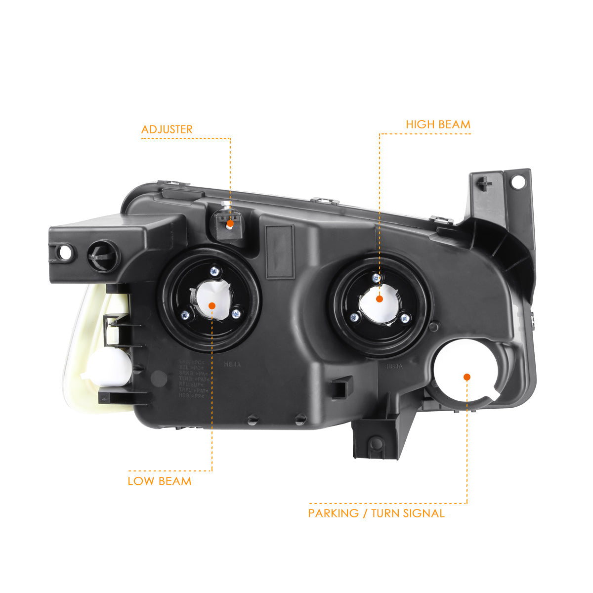 Black Housing OE Style Headlights <br> 06-10 Dodge Charger