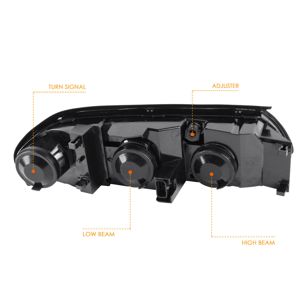 Black Housing OE Style Headlights <br> 00-05 Chevy Impala