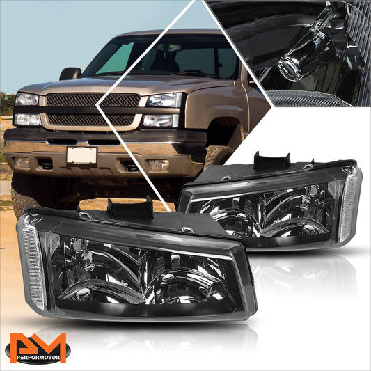 Black Housing OE Style Headlights <br> 03-06 Chevy Silverado Avalanche