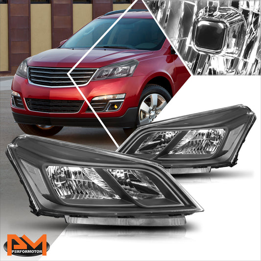 Black Housing OE Style Headlights <br> 13-17 Chevy Traverse