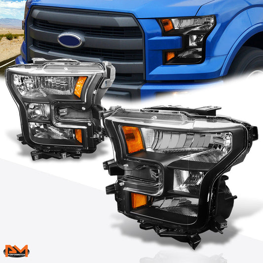 Black Housing OE Style Headlights <br> 15-17 Ford F-150