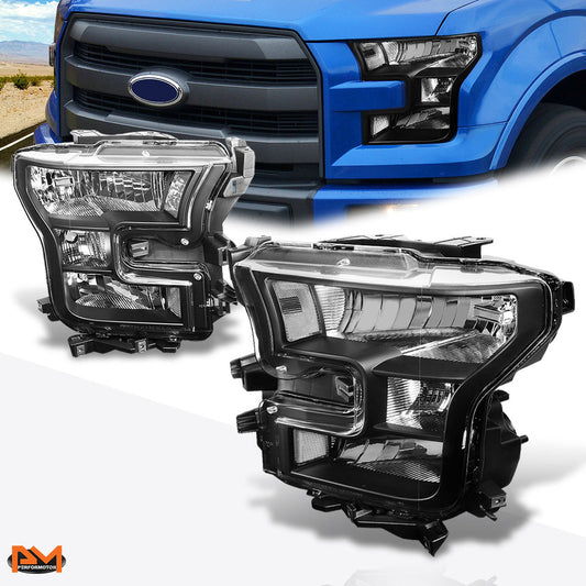 Black Housing OE Style Headlights <br> 15-17 Ford F-150