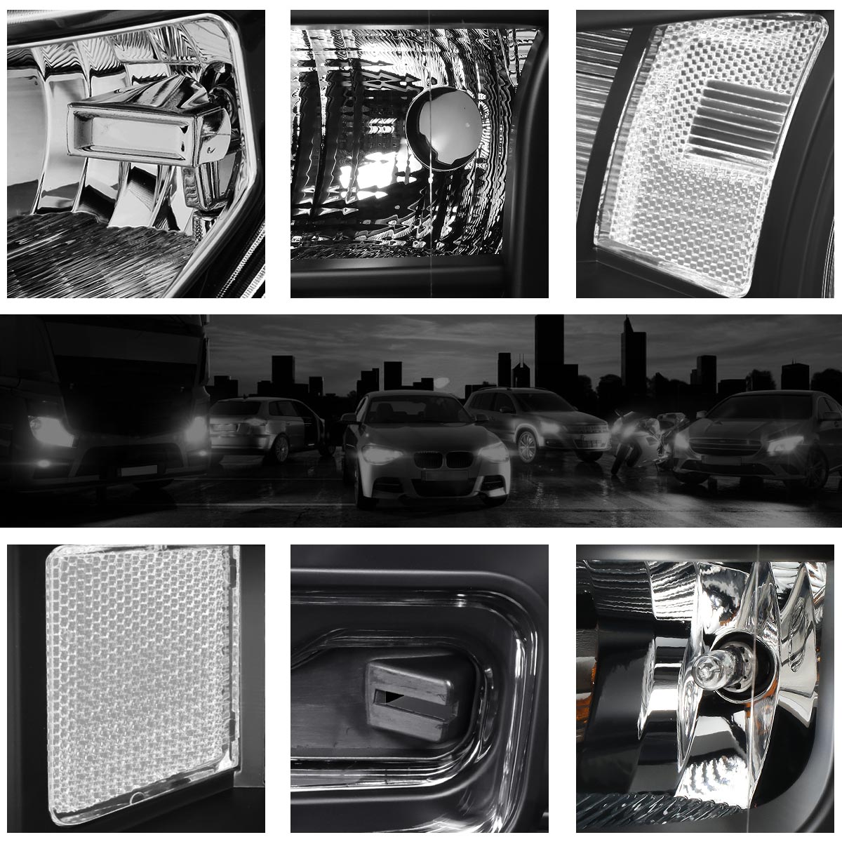 Black Housing OE Style Headlights <br> 15-17 Ford F-150