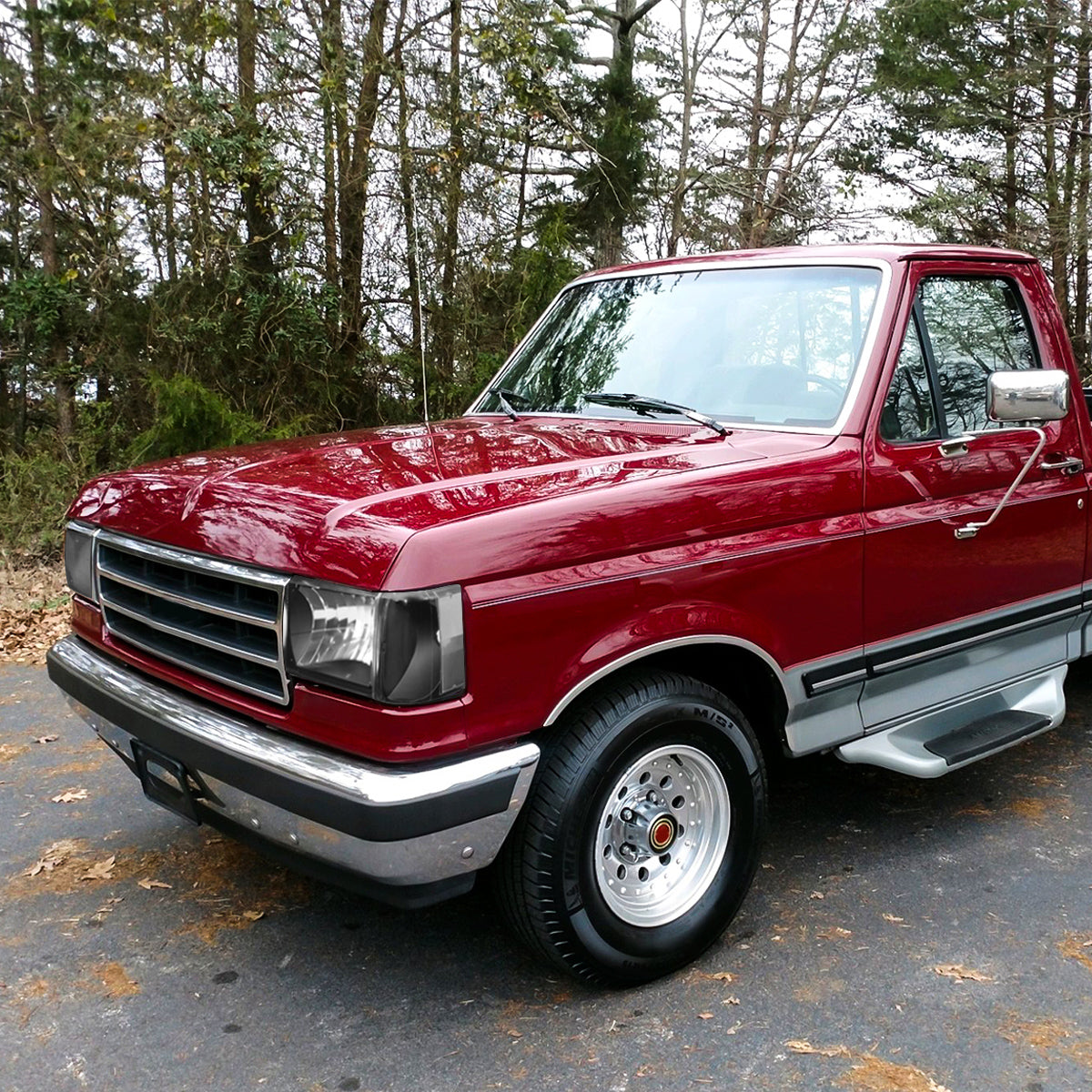 Black Housing OE Style Headlights <br> 87-91 Ford F-150 F-250 F-350 Bronco