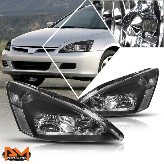 Black Housing OE Style Headlights <br> 03-07 Honda Accord