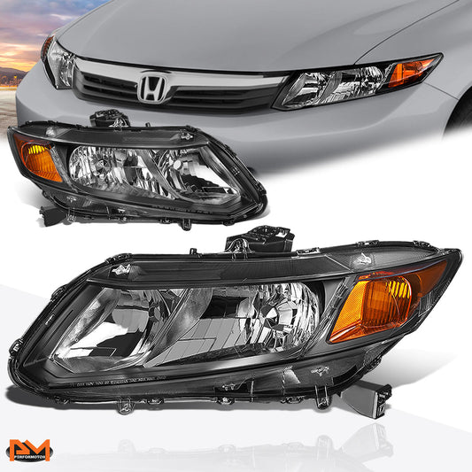 Black Housing OE Style Headlights <br> 12-15 Honda Civic