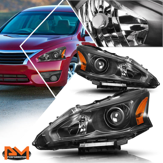 Black Housing OE Style Projector Headlights <br> 13-15 Nissan Altima