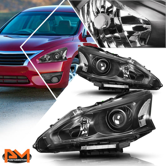 Black Housing OE Style Projector Headlights <br> 13-15 Nissan Altima