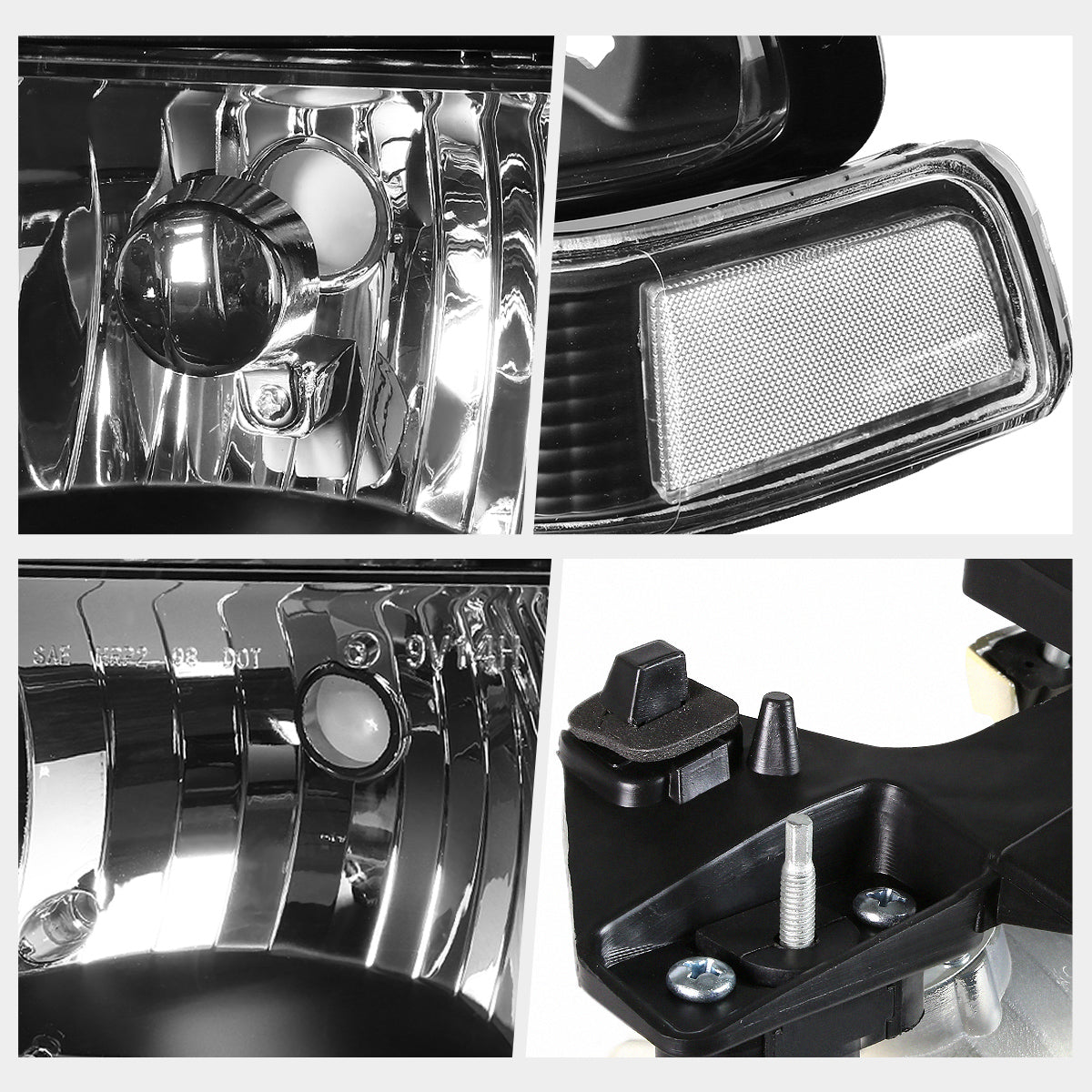 Black Housing OE Style Headlights <br> 98-04 Chevy Blazer S10