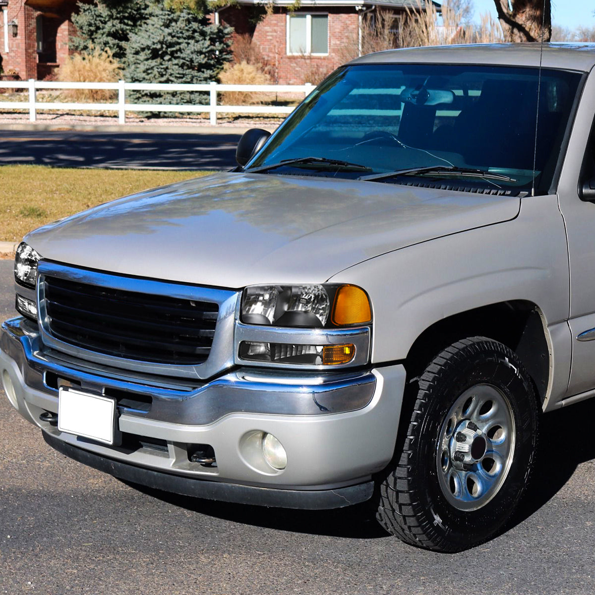 Black Housing OE Style Headlights <br> 99-07 GMC Sierra 1500 2500 3500 Sierra C3 Yukon