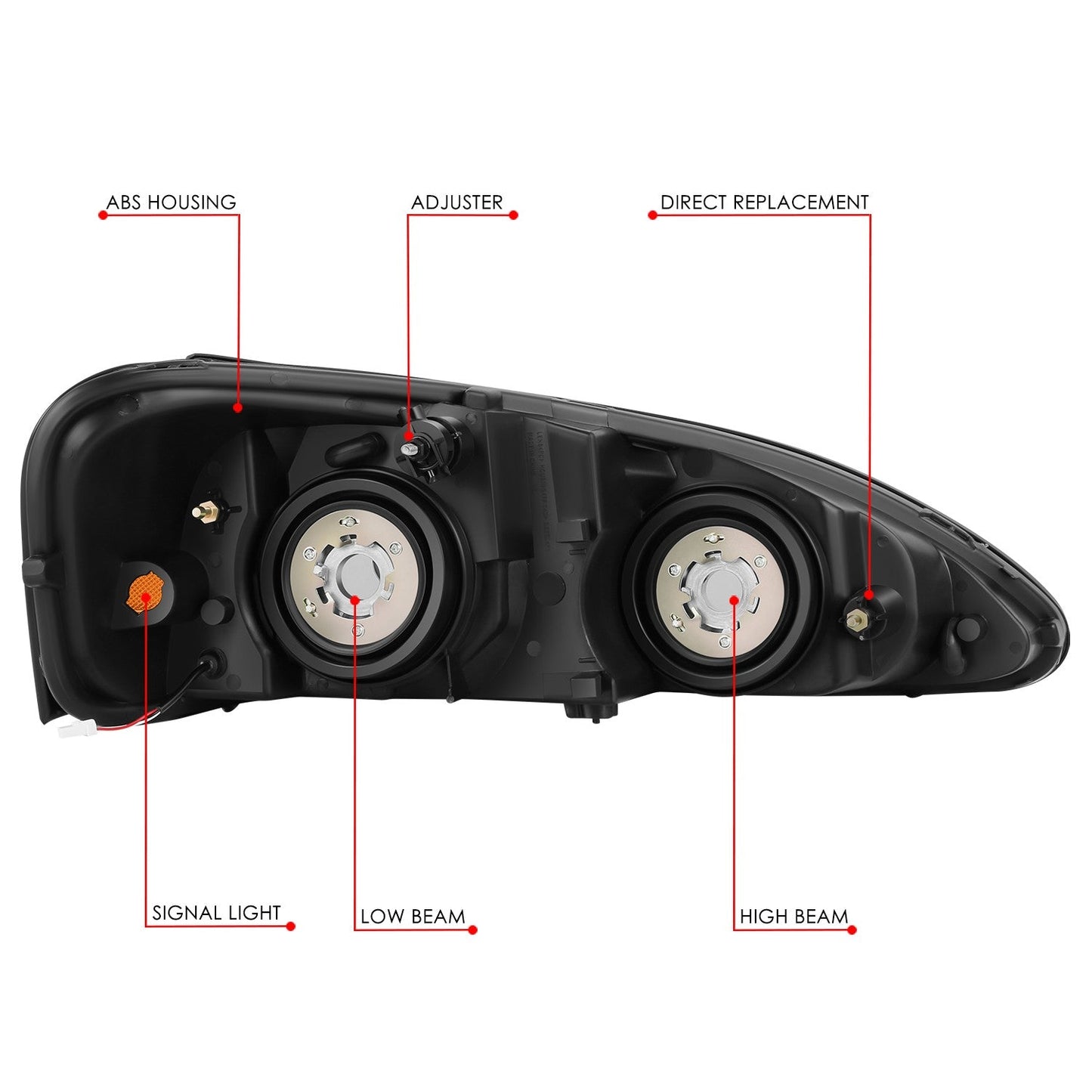 RGB LED DRL Headlights w/Control Box <BR> 04-08 Pontiac Grand Prix