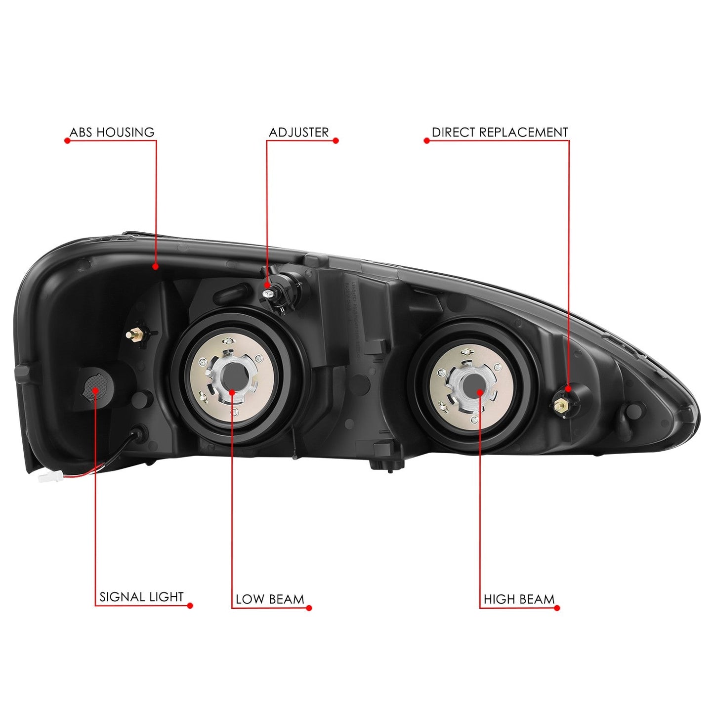 RGB LED Headlights w/ Wireless Remote <BR>04-08 Pontiac Grand Prix