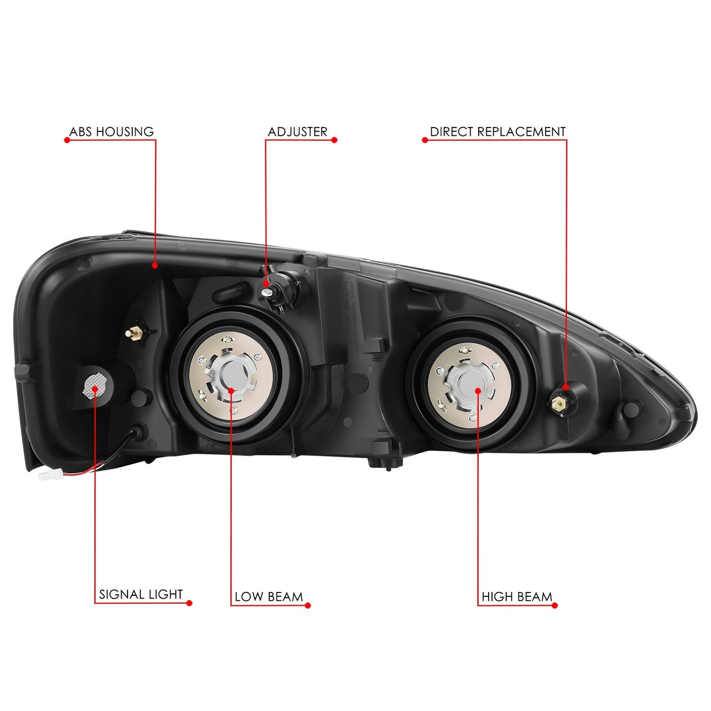 RGB LED Headlights w/ Wireless Remote <BR>04-08 Pontiac Grand Prix