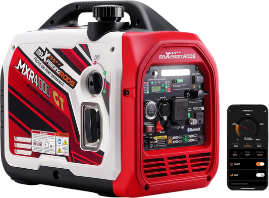 Maxpeedingrods MXR4000GT-US Dual Fuel Inverter Generator 3200W/4000W Low THD Parallel RV Ready CO Alert Bluetooth Control New