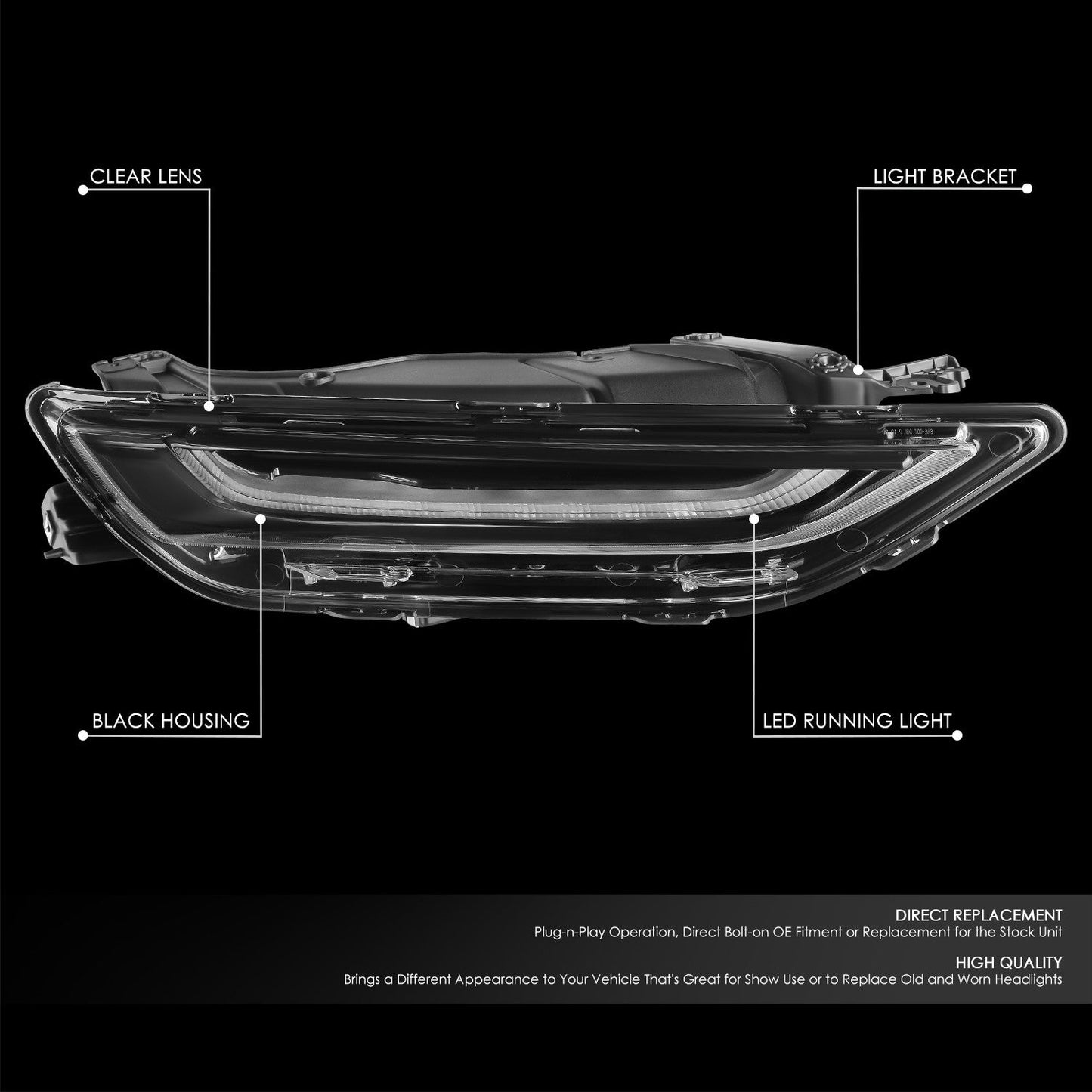 Right Side LED Daytime Running Light <br> 19-22 Chevrolet Blazer