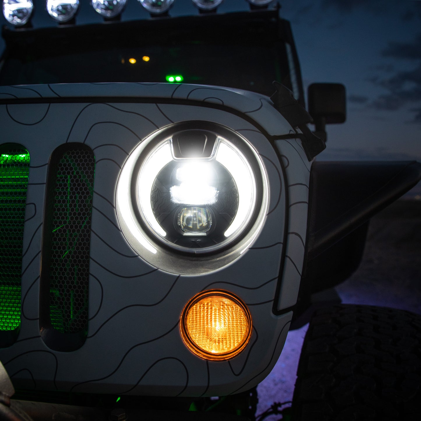 7 in Headlight with 4K / wide angle Camera <br>07-18 Jeep Wrangler, 2018 JK