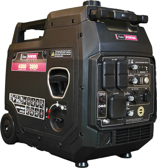 RVMP Flex Power 4500ies Inverter Generator 3600W/4500W Low THD RV and Parallel Ready Electric Start Gas New