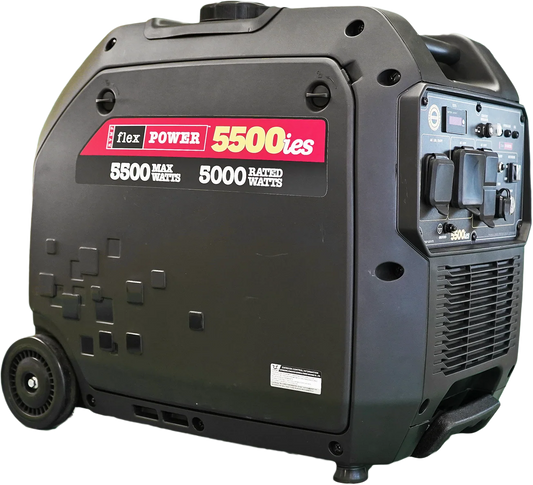 RVMP Flex Power 5500ies Inverter Generator 5000W/5500W RV Ready Electric Start Gas New